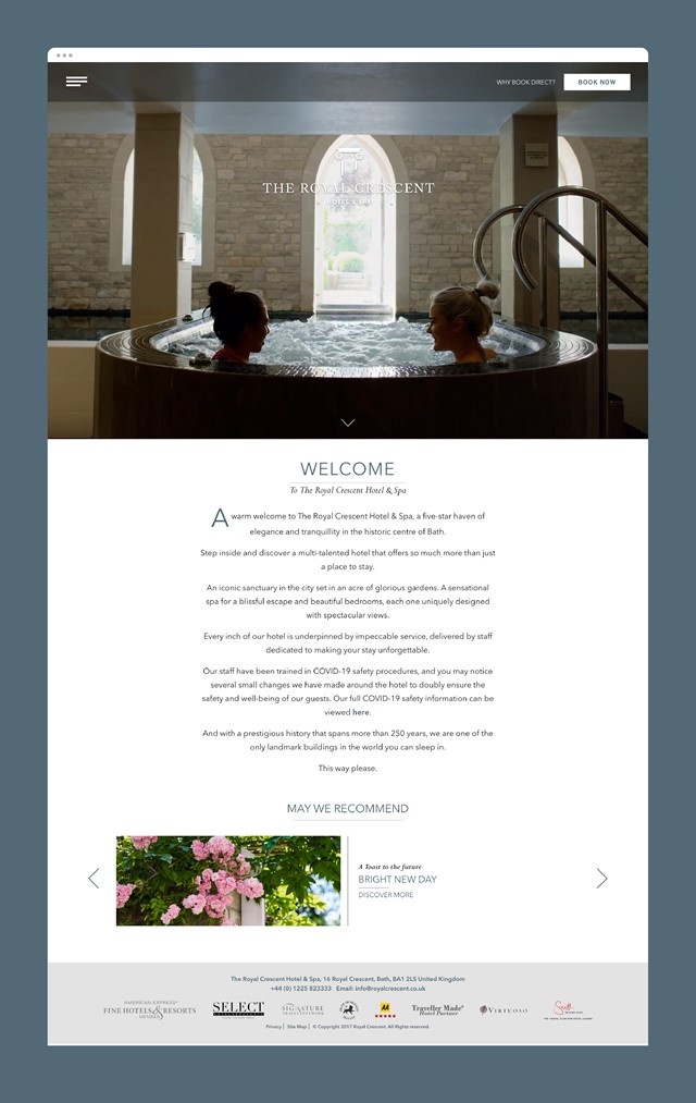 The Royal Crescent Hotel & Spa Website