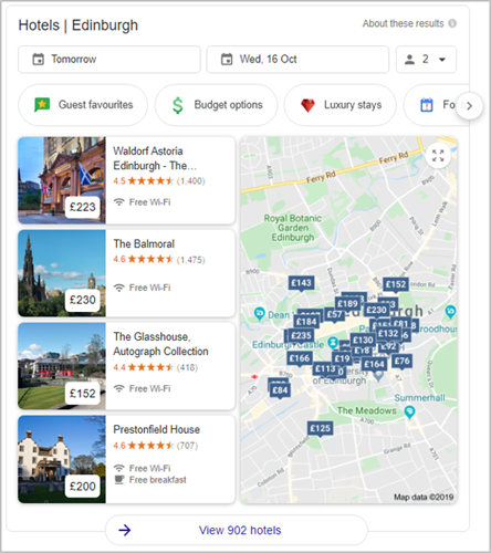 Local Search for Hotels